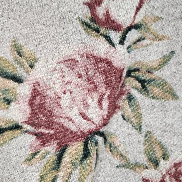 WOMENS GREY FLORAL SHIRT SIZE L - XL - Picture 3 of 4